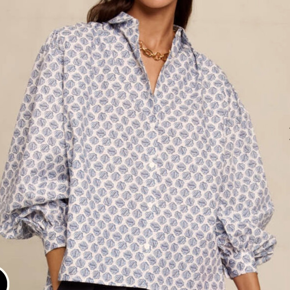 MAJE | Monogram | Clover Printed Shirt | Small | NWT